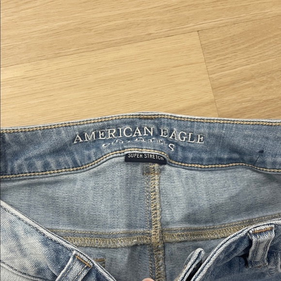 American Eagle Outfitters Medium Blue Ripped Skinny Jeans - Picture 2 of 6